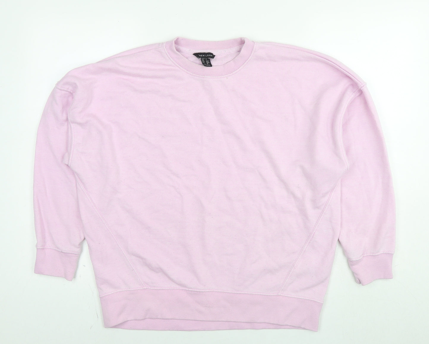New Look Womens Pink Polyester Pullover Sweatshirt Size S Pullover