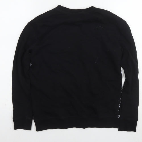 H&M Boys Black Cotton Pullover Sweatshirt Size 11-12 Years Pullover - Forevs Flash