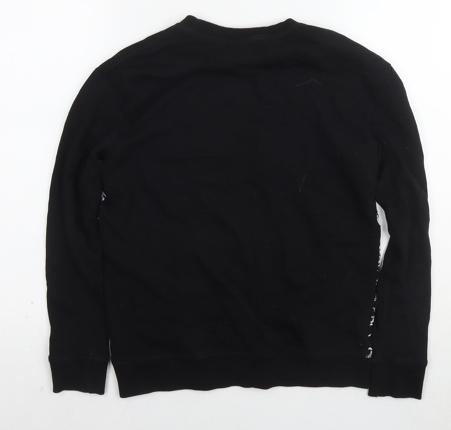 H&M Boys Black Cotton Pullover Sweatshirt Size 11-12 Years Pullover - Forevs Flash