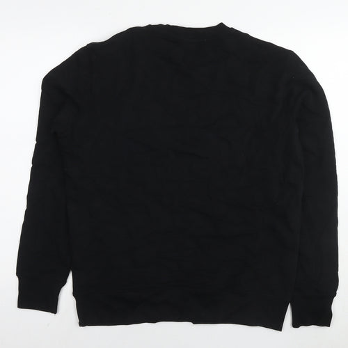 Marks and Spencer Womens Black Cotton Pullover Sweatshirt Size M Pullover
