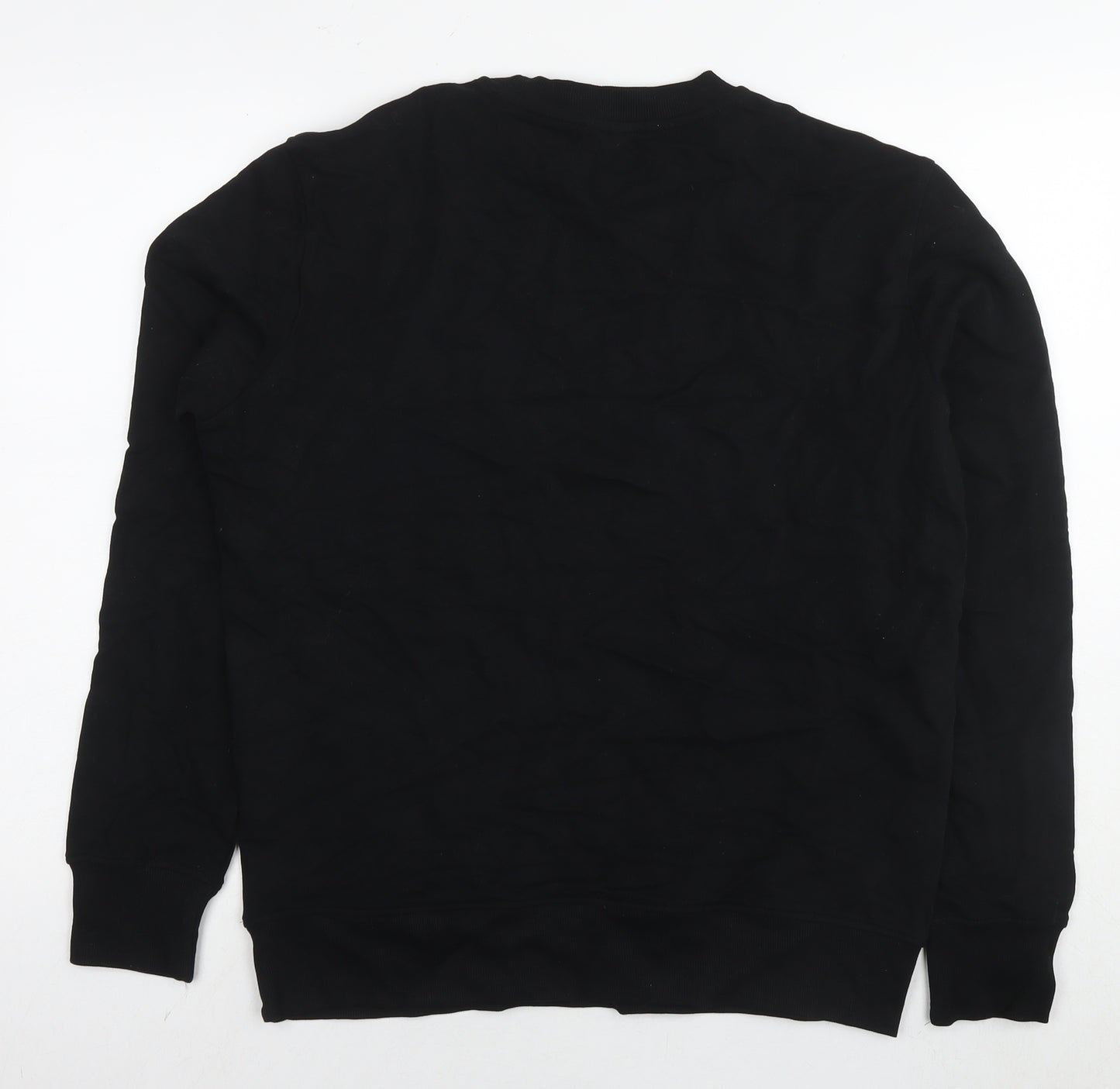 Marks and Spencer Womens Black Cotton Pullover Sweatshirt Size M Pullover