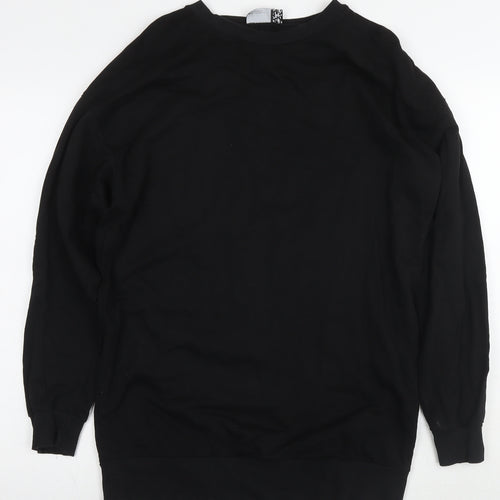ASOS Womens Black Cotton Pullover Sweatshirt Size 10 Pullover - Tunic