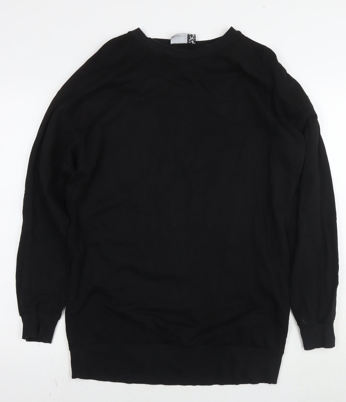 ASOS Womens Black Cotton Pullover Sweatshirt Size 10 Pullover - Tunic