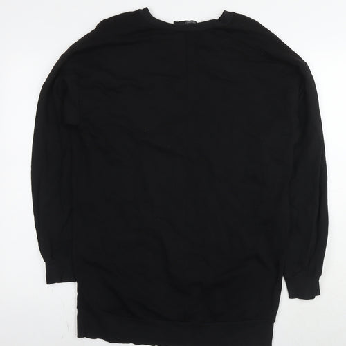 ASOS Womens Black Cotton Pullover Sweatshirt Size 10 Pullover - Tunic