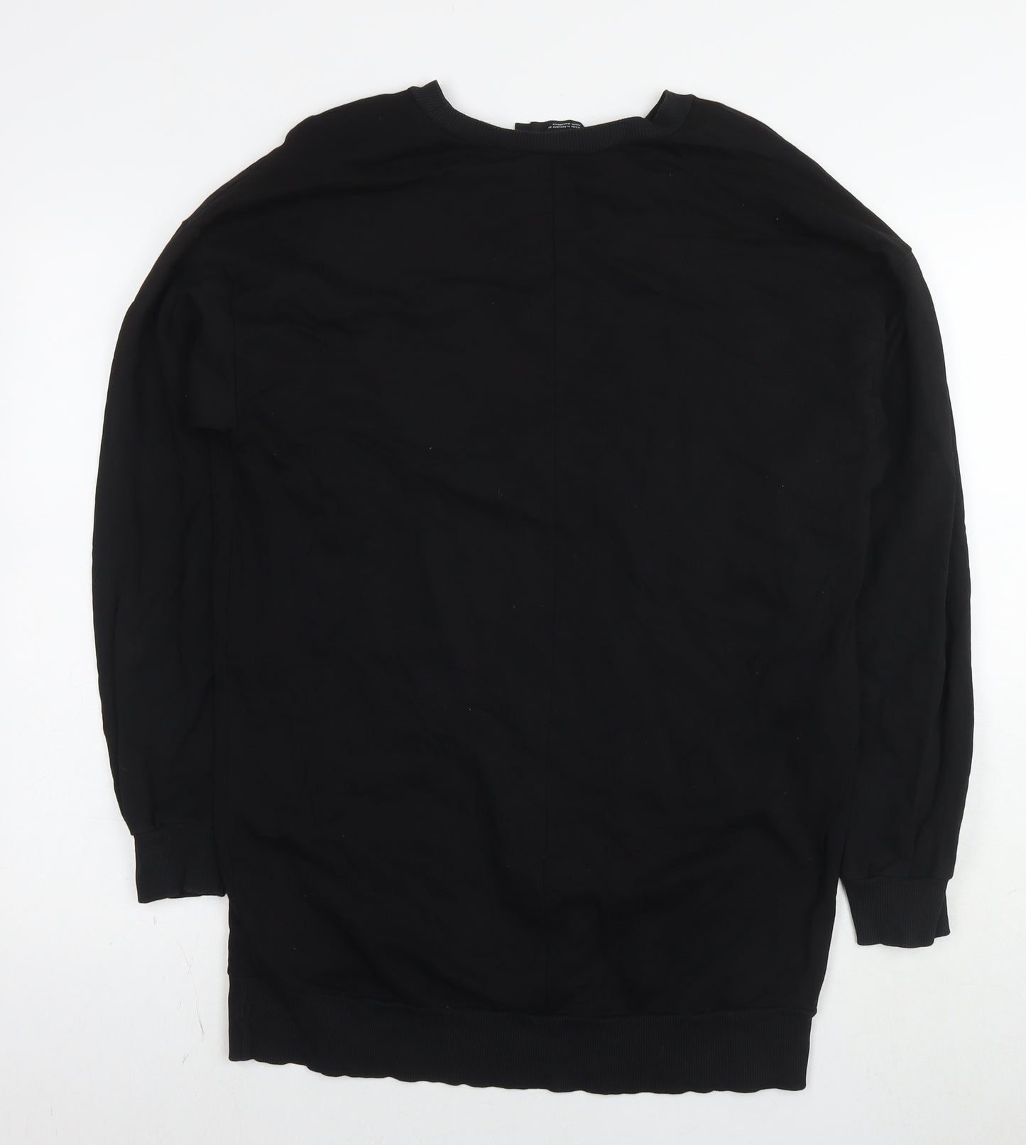 ASOS Womens Black Cotton Pullover Sweatshirt Size 10 Pullover - Tunic