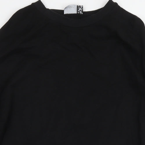 ASOS Womens Black Cotton Pullover Sweatshirt Size 10 Pullover - Tunic