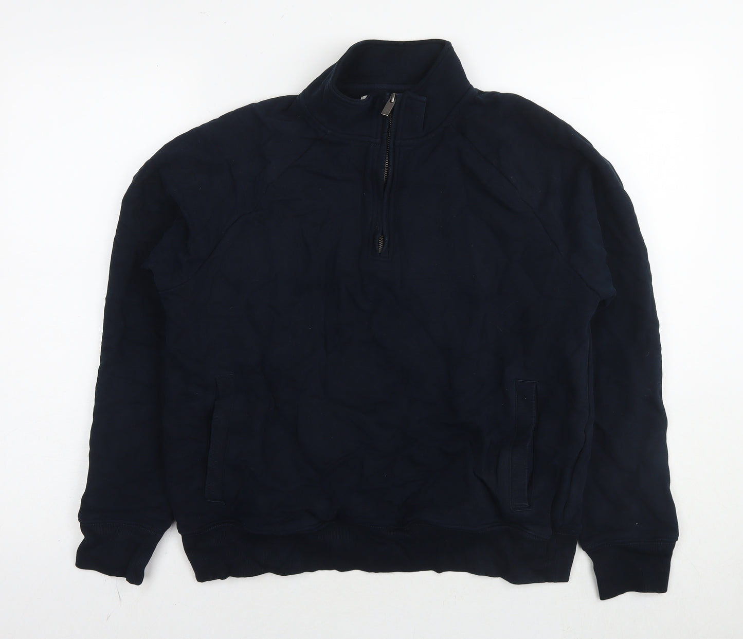 Marks and Spencer Womens Black Cotton Pullover Sweatshirt Size M Pullover