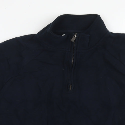 Marks and Spencer Womens Black Cotton Pullover Sweatshirt Size M Pullover