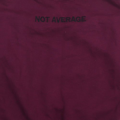 Divided by H&M Womens Purple Cotton Pullover Sweatshirt Size S Pullover - Not Average Tie detail