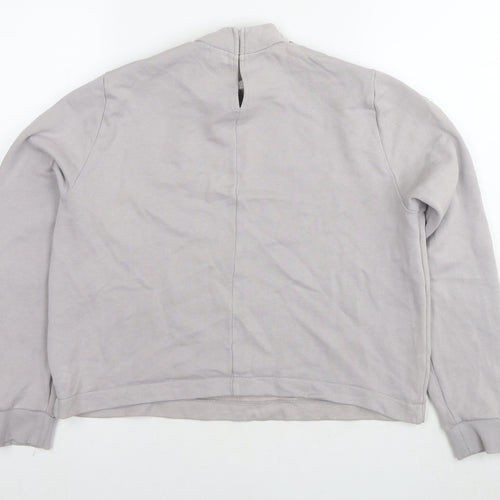 River Island Womens Grey Polyester Pullover Sweatshirt Size M Pullover - Jeweled Detail