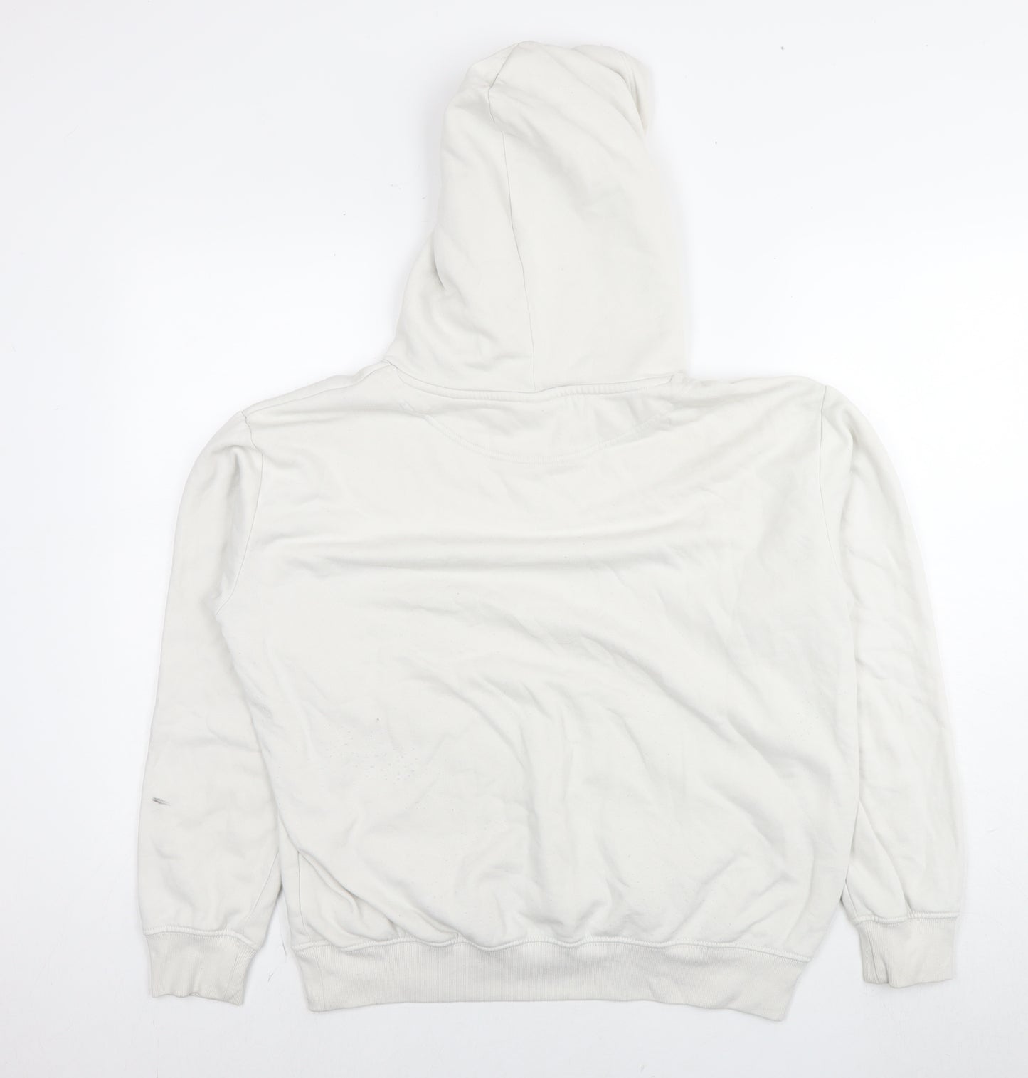 H&M Womens White Cotton Pullover Hoodie Size S Pullover
