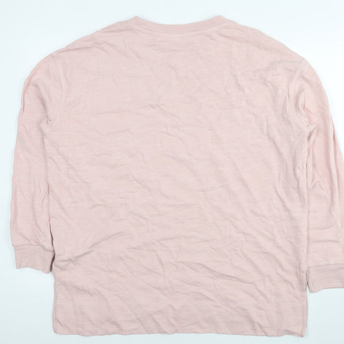 Marks and Spencer Womens Pink Cotton Pullover Sweatshirt Size 10 Pullover - Tunic