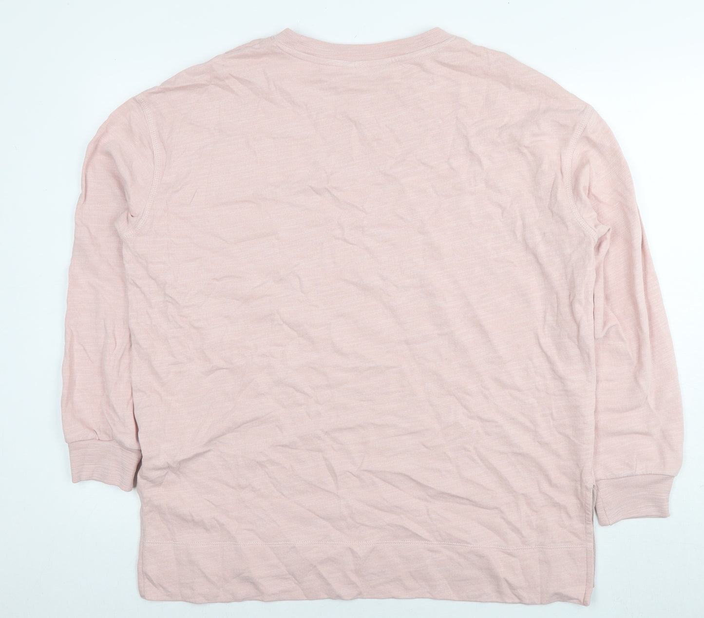 Marks and Spencer Womens Pink Cotton Pullover Sweatshirt Size 10 Pullover - Tunic