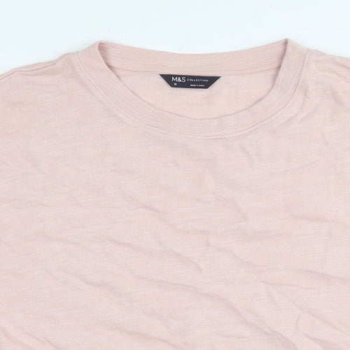 Marks and Spencer Womens Pink Cotton Pullover Sweatshirt Size 10 Pullover - Tunic