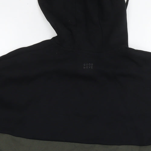 GOODMOVE Mens Green Cotton Pullover Hoodie Size S