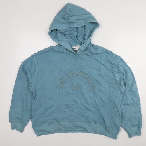 Marks and Spencer Mens Blue Polyester Pullover Hoodie Size M