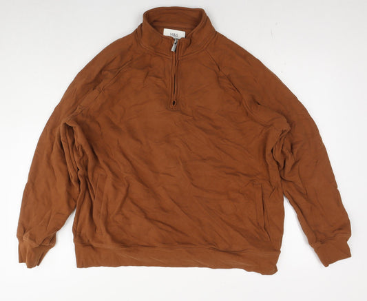 Marks and Spencer Mens Brown Cotton Pullover Sweatshirt Size XL