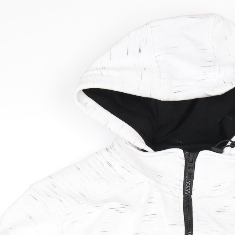 Connor Mens White Cotton Full Zip Hoodie Size M