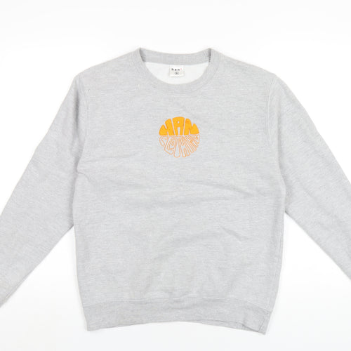 Han Womens Grey Cotton Pullover Sweatshirt Size S Pullover