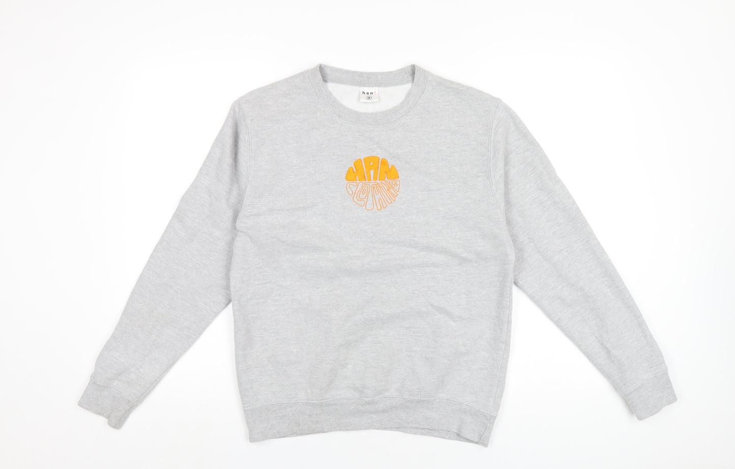 Han Womens Grey Cotton Pullover Sweatshirt Size S Pullover
