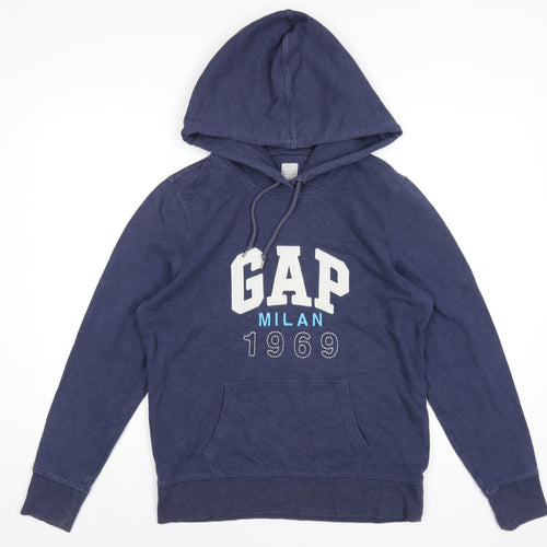 Gap Womens Blue Cotton Pullover Hoodie Size L Pullover