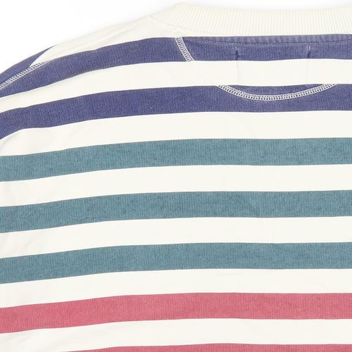 LEON & HARPER Womens Multicoloured Striped Cotton Pullover Sweatshirt Size XS Pullover