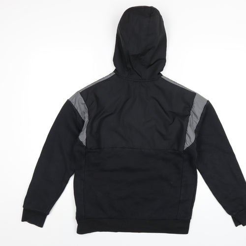 adidas Boys Black Cotton Pullover Hoodie Size 13-14 Years Pullover