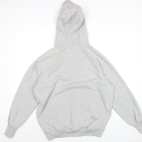 Twinzz Mens Grey Cotton Pullover Hoodie Size L