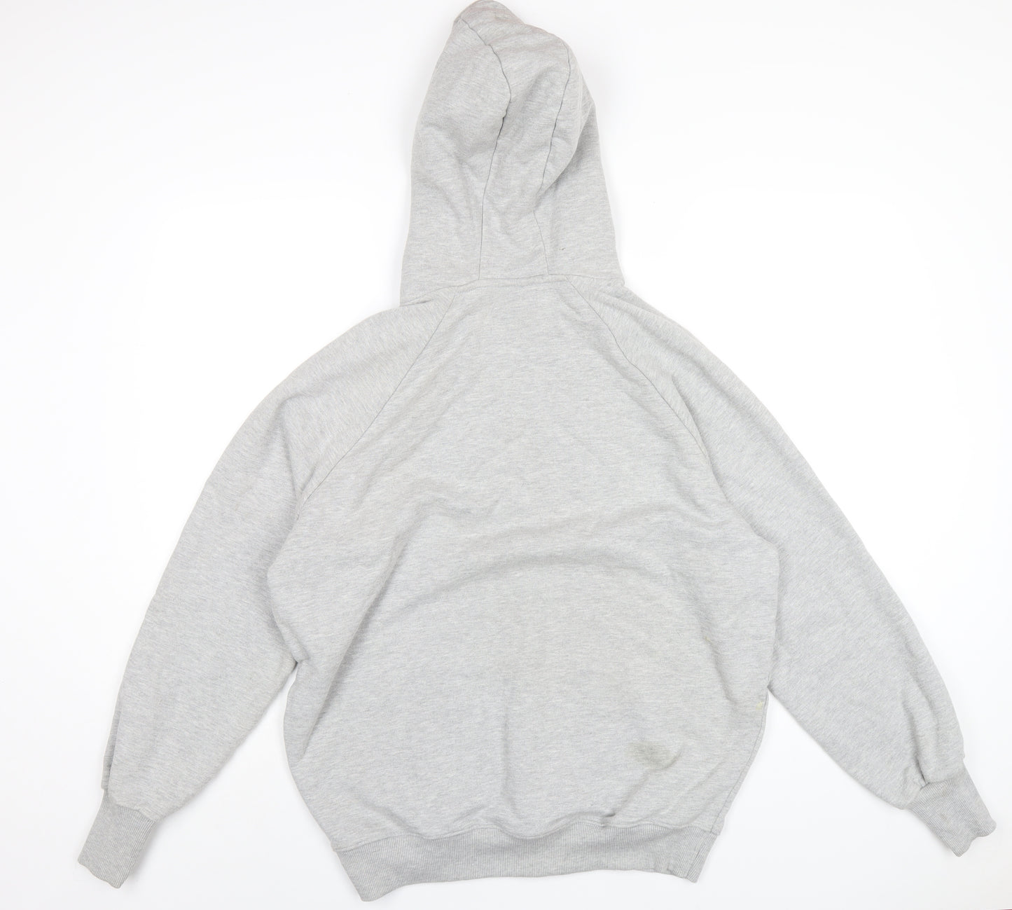 Twinzz Mens Grey Cotton Pullover Hoodie Size L