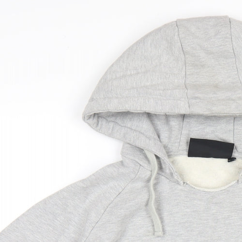 Twinzz Mens Grey Cotton Pullover Hoodie Size L