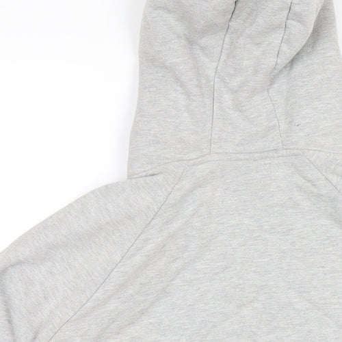 Twinzz Mens Grey Cotton Pullover Hoodie Size L