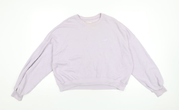 Hollister Womens Purple Cotton Pullover Sweatshirt Size S Pullover