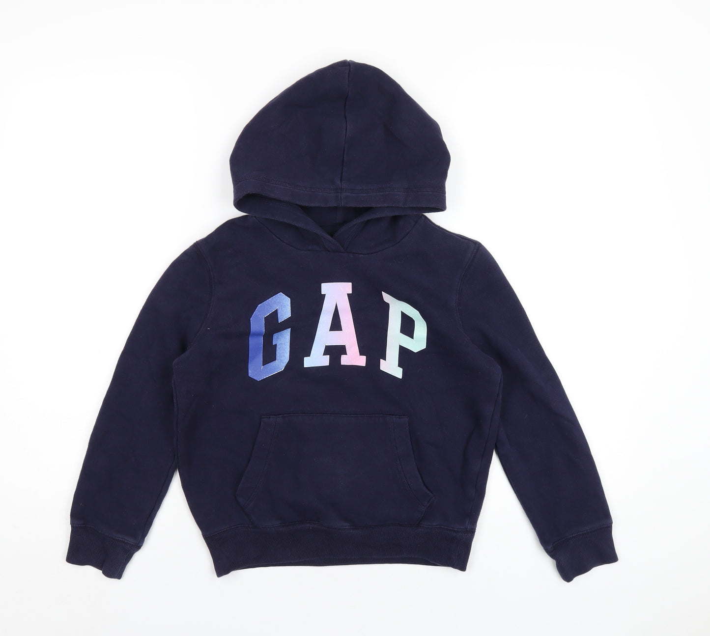 Gap Girls Blue Cotton Pullover Hoodie Size 10 Years Pullover