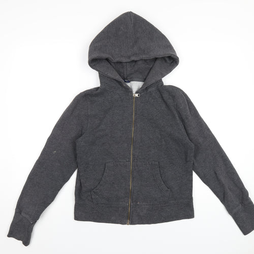 Gap Womens Grey Cotton Full Zip Hoodie Size M Zip