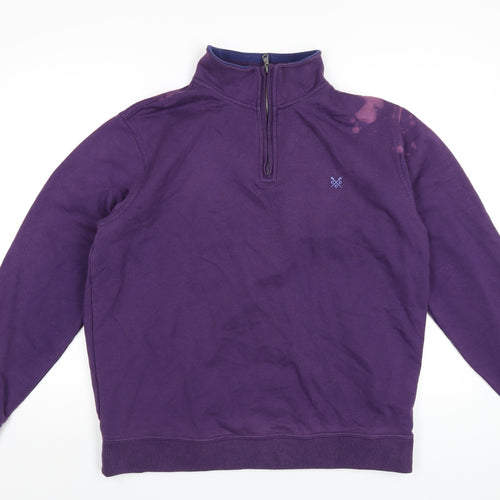 Crew Clothing Mens Purple Cotton Pullover Sweatshirt Size XL