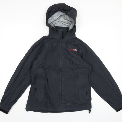 Aigle Womens Black Rain Coat Coat Size 10 Zip