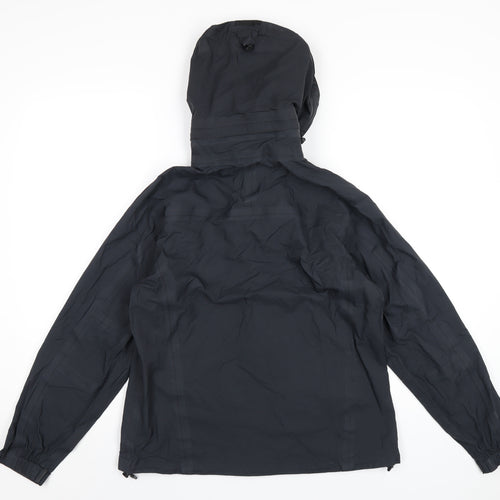 Aigle Womens Black Rain Coat Coat Size 10 Zip