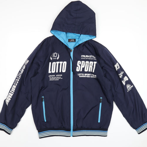 Lotto Mens Blue Jacket Coat Size L Zip