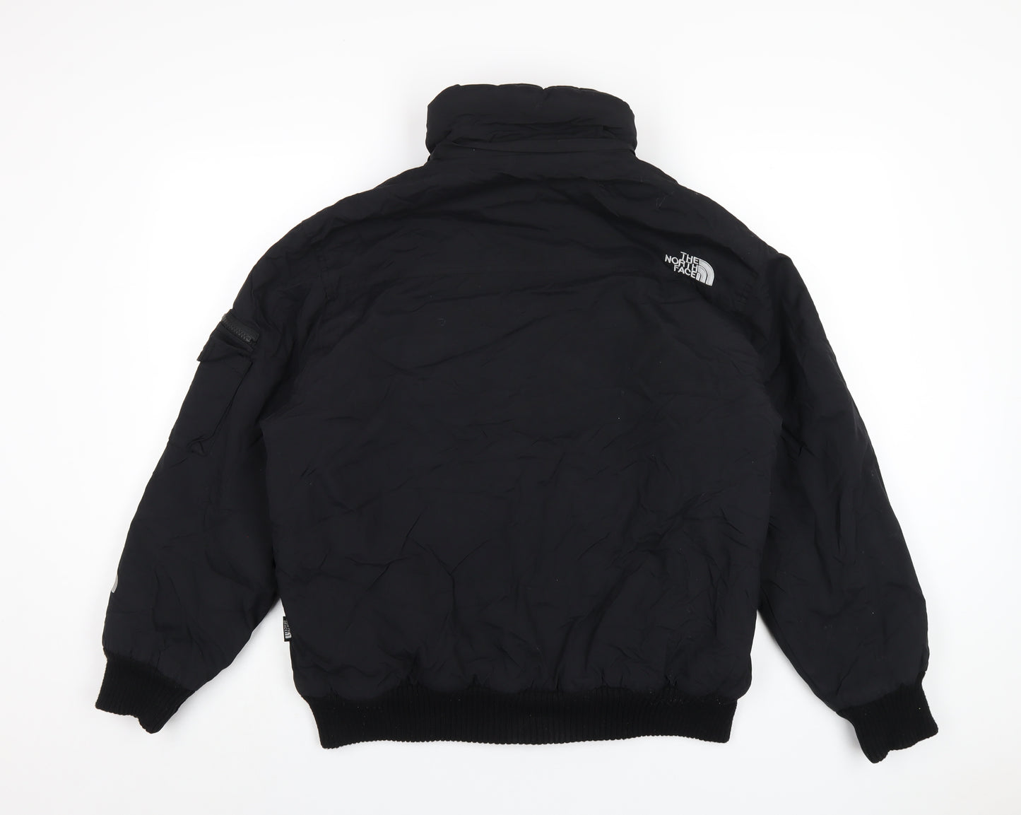 The North Face Mens Black Bomber Jacket Coat Size M Zip