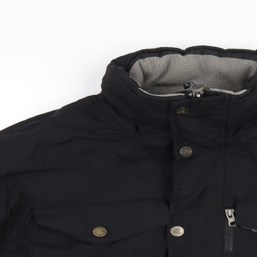 The North Face Mens Black Bomber Jacket Coat Size M Zip