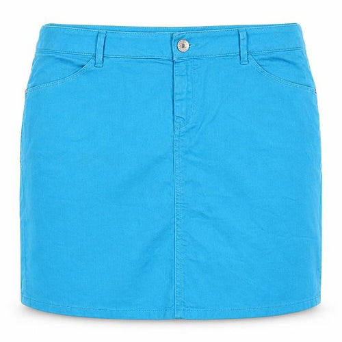 Mexx Womens Blue Cotton A-Line Skirt Size 41 in Zip