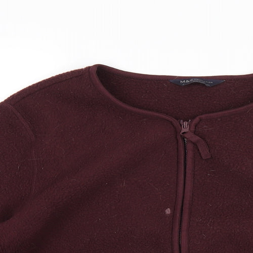 Marks and Spencer Womens Purple Jacket Size M Zip