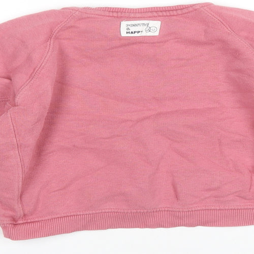 Zara Girls Pink Cotton Pullover Sweatshirt Size 3-4 Years Pullover