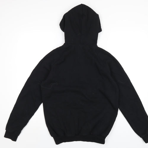 Boohoo Mens Black Cotton Pullover Hoodie Size M