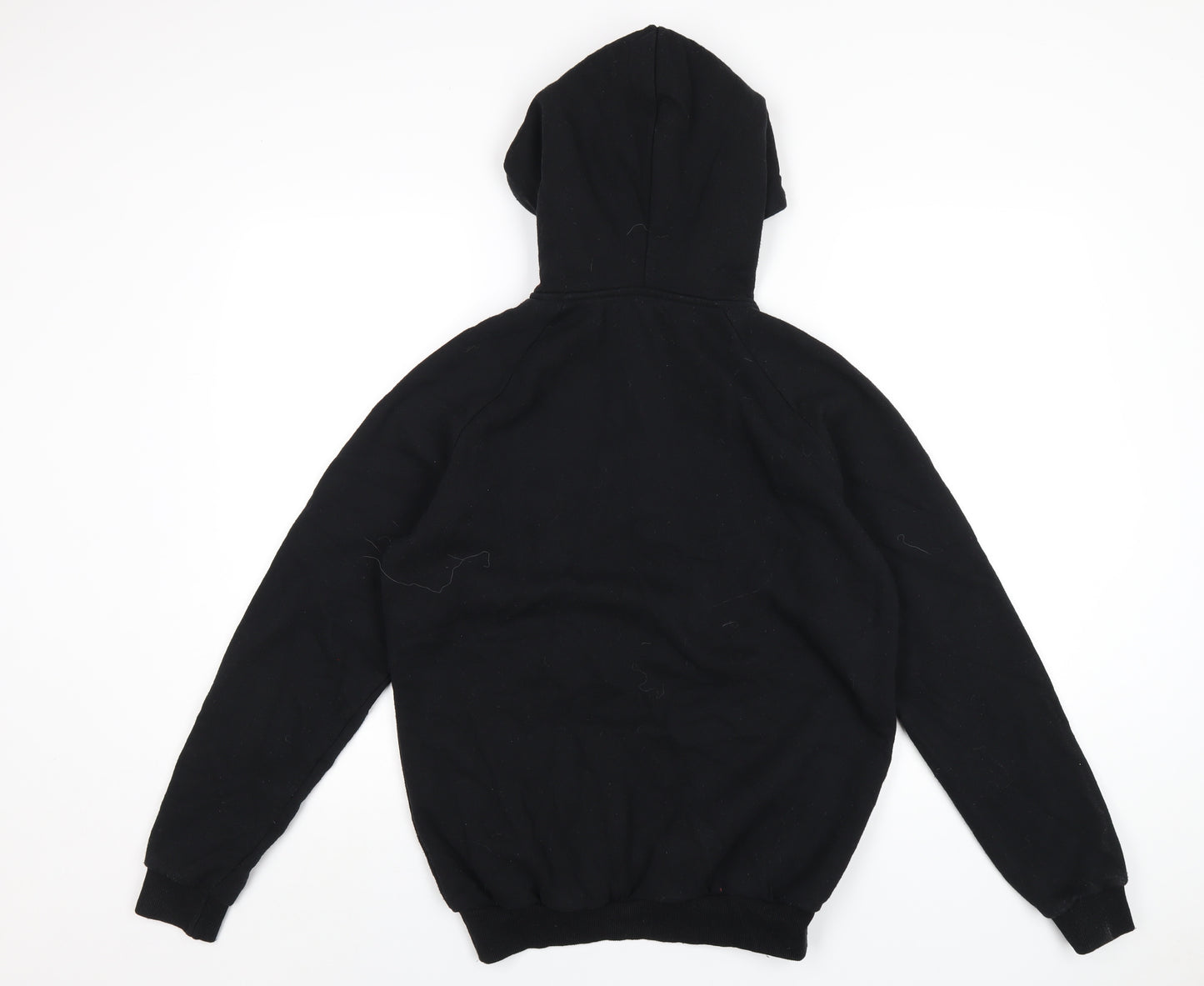 Boohoo Mens Black Cotton Pullover Hoodie Size M