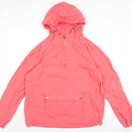 River Island Womens Pink Rain Coat Coat Size L Zip