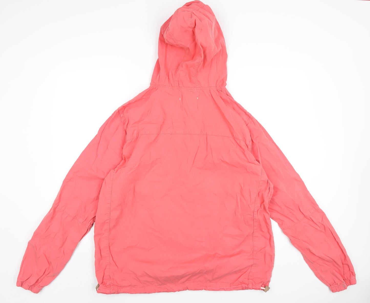River Island Womens Pink Rain Coat Coat Size L Zip