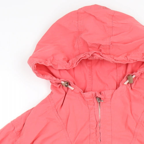 River Island Womens Pink Rain Coat Coat Size L Zip