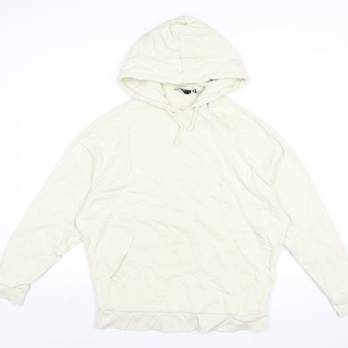 ASOS Womens Ivory Cotton Pullover Hoodie Size M Pullover