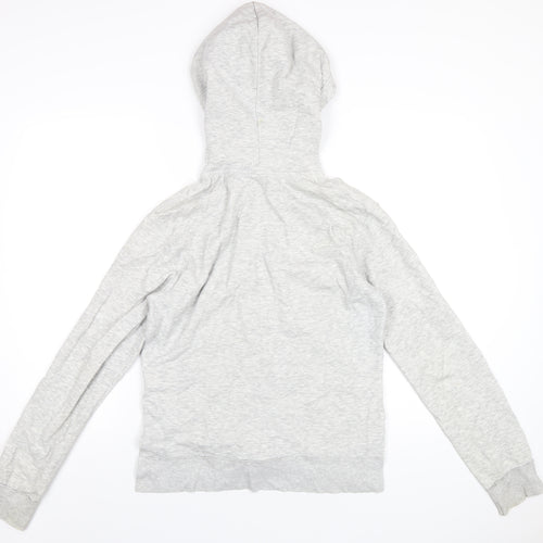 H&M Womens Grey Cotton Full Zip Hoodie Size S Zip